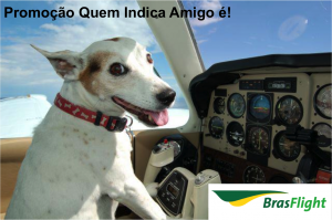 Promoção com crédito de R$ 50,00 em horas de voo na Escola de Aviação BrasFlight